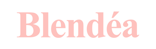 Pink 'Blendéa' logo on a white background